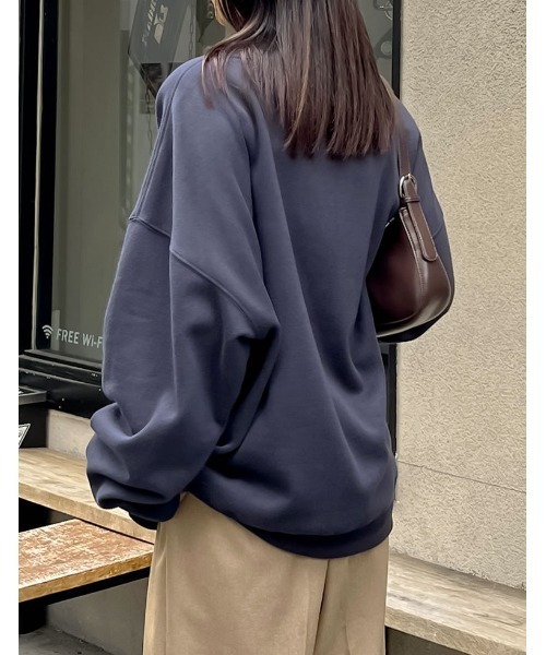 Re:EDIT（リエディ）の「[U.S. POLO ASSN.][別注]ワンポイント刺繍ピーチ裏起毛スウェット（スウェット・レディース・ネイビー/ピンク/ブラック/アイボリー/杢グレー/ブルー・MEDIUM/LARGE/X-LARGE）」の14枚目の写真