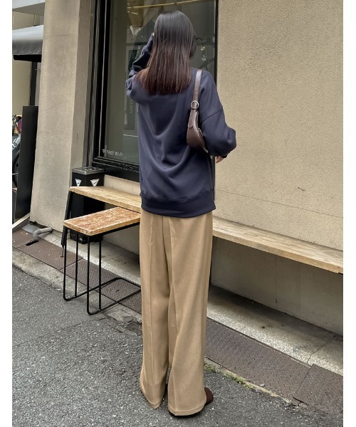 Re:EDIT（リエディ）の「[U.S. POLO ASSN.][別注]ワンポイント刺繍ピーチ裏起毛スウェット（スウェット・レディース・ネイビー/ピンク/ブラック/アイボリー/杢グレー/ブルー・MEDIUM/LARGE/X-LARGE）」の16枚目の写真