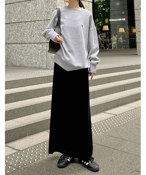 Re:EDIT（リエディ）の「[U.S. POLO ASSN.][別注]ワンポイント刺繍ピーチ裏起毛スウェット（スウェット・レディース・ネイビー/ピンク/ブラック/アイボリー/杢グレー/ブルー・MEDIUM/LARGE/X-LARGE）」の8枚目の写真