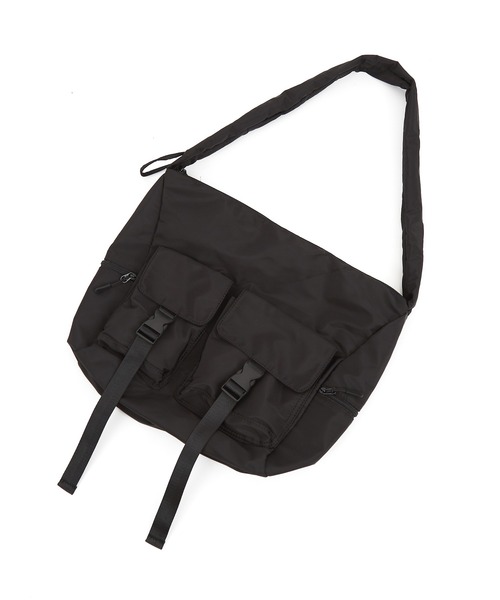 ankoROCK（アンコロック）の「an meets zakka ダブルポケットミリタリーシャーリング変形ショルダーバッグ / メンズ レディース ユニセックス 鞄 カバン バック ナイロン（ショルダーバッグ・レディース・ブラック/カーキ/ベージュ・ONESIZE）」の16枚目の写真