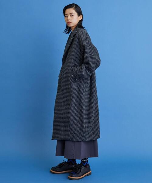 FRAPBOIS（フラボア）の「チェスコクーン コート（チェスターコート・レディース・チャコールグレー/ベージュ・1/2）」の8枚目の写真