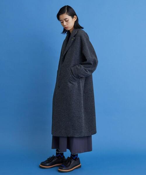 FRAPBOIS（フラボア）の「チェスコクーン コート（チェスターコート・レディース・チャコールグレー/ベージュ・1/2）」の10枚目の写真