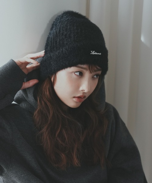 EDID. FOR LULU アルパカMIXシャギーニットキャップ　ブラック EDIT. FOR LULU アルパカMIXシャギーニットキャップ - メルカリ