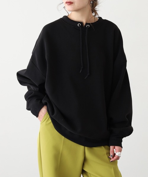 FUNALIVE(ファンアライブ)の「Fleece lining dolman sleeve sweatshirt / 裏起毛 ドルマンスリーブトレーナー unisex(スウェット・メンズ・杢グレー/ベージュ系1/チャコールアッシュ/グレイッシュベージュ/ブラック/ブラック系1/グレー系1/チャコール/ベージュ系2/グレー系2/ヘザーチャコール/ブラック系2・M/XL/L)」の3枚目の写真