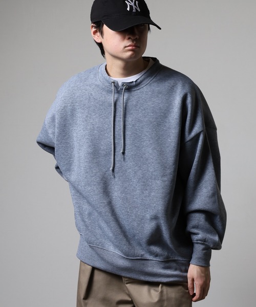 FUNALIVE(ファンアライブ)の「Fleece lining dolman sleeve sweatshirt / 裏起毛 ドルマンスリーブトレーナー unisex(スウェット・メンズ・杢グレー/ベージュ系1/チャコールアッシュ/グレイッシュベージュ/ブラック/ブラック系1/グレー系1/チャコール/ベージュ系2/グレー系2/ヘザーチャコール/ブラック系2・M/XL/L)」の9枚目の写真