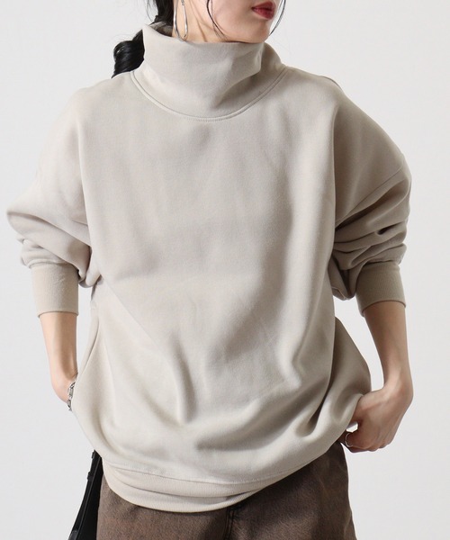 FUNALIVE(ファンアライブ)の「Fleece lining dolman sleeve sweatshirt / 裏起毛 ドルマンスリーブトレーナー unisex(スウェット・メンズ・杢グレー/ベージュ系1/チャコールアッシュ/グレイッシュベージュ/ブラック/ブラック系1/グレー系1/チャコール/ベージュ系2/グレー系2/ヘザーチャコール/ブラック系2・M/XL/L)」の11枚目の写真
