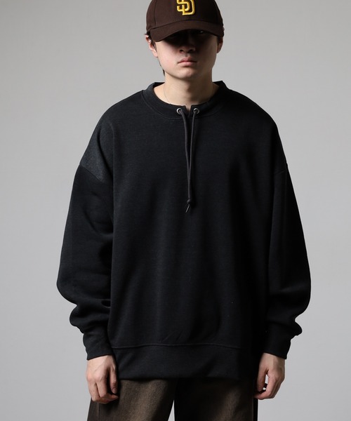 FUNALIVE(ファンアライブ)の「Fleece lining dolman sleeve sweatshirt / 裏起毛 ドルマンスリーブトレーナー unisex(スウェット・メンズ・杢グレー/ベージュ系1/チャコールアッシュ/グレイッシュベージュ/ブラック/ブラック系1/グレー系1/チャコール/ベージュ系2/グレー系2/ヘザーチャコール/ブラック系2・M/XL/L)」の6枚目の写真