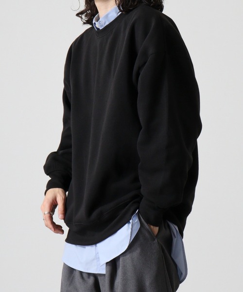 FUNALIVE(ファンアライブ)の「Fleece lining dolman sleeve sweatshirt / 裏起毛 ドルマンスリーブトレーナー unisex(スウェット・メンズ・杢グレー/ベージュ系1/チャコールアッシュ/グレイッシュベージュ/ブラック/ブラック系1/グレー系1/チャコール/ベージュ系2/グレー系2/ヘザーチャコール/ブラック系2・M/XL/L)」の1枚目の写真