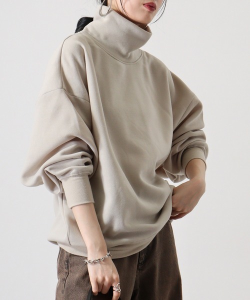 FUNALIVE(ファンアライブ)の「Fleece lining dolman sleeve sweatshirt / 裏起毛 ドルマンスリーブトレーナー unisex(スウェット・メンズ・杢グレー/ベージュ系1/チャコールアッシュ/グレイッシュベージュ/ブラック/ブラック系1/グレー系1/チャコール/ベージュ系2/グレー系2/ヘザーチャコール/ブラック系2・M/XL/L)」の13枚目の写真