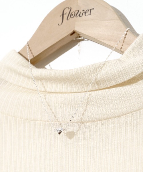 flower(フラワー)の「トゥインクルハートチェーンネックレス(ネックレス・レディース・シルバー・FREE)」の4枚目の写真