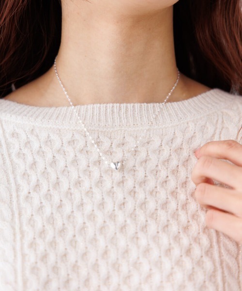 flower(フラワー)の「トゥインクルハートチェーンネックレス(ネックレス・レディース・シルバー・FREE)」の7枚目の写真