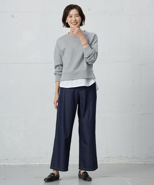 J.PRESS(ジェイプレス)の「【WEB限定カラーあり】ラメ裏毛 カットソー(Tシャツ/カットソー・レディース・ライトグレー系/ベージュ系/アイボリー系・MEDIUM/LARGE)」の14枚目の写真
