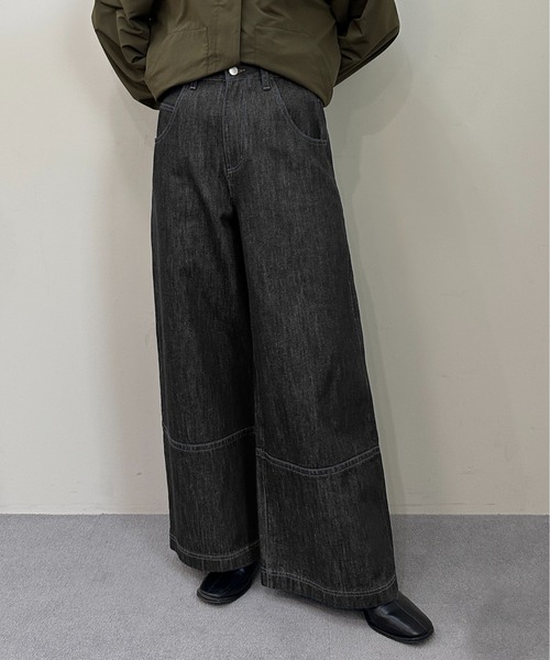 ワイドシルエットバギーパンツ（デニムパンツ）｜1chaku.（イッチャク）