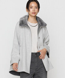 K.T KIYOKO TAKASE | アンゴラウール Aラインショートコート(その他アウター)