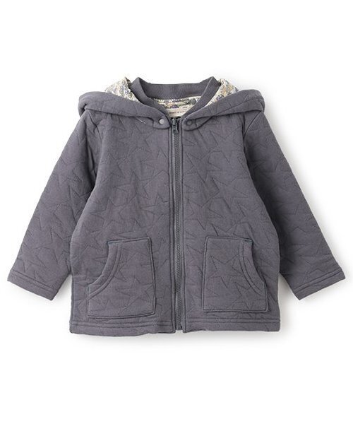 sense of wonder（センスオブワンダー）の「Carsニットキルトパーカー（パーカー・キッズ・ブルー/カーキ/チャコール・80ｃｍ/90cm/100cm/110cm/120cm）」の2枚目の写真