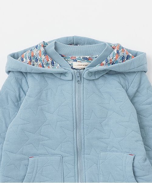 sense of wonder（センスオブワンダー）の「Carsニットキルトパーカー（パーカー・キッズ・ブルー/カーキ/チャコール・80ｃｍ/90cm/100cm/110cm/120cm）」の5枚目の写真