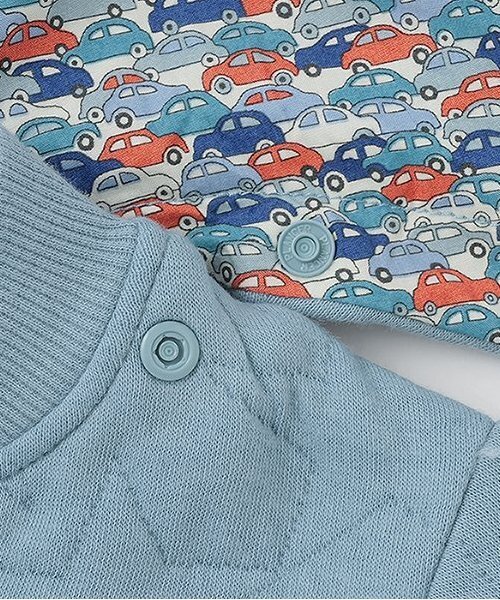 sense of wonder（センスオブワンダー）の「Carsニットキルトパーカー（パーカー・キッズ・ブルー/カーキ/チャコール・80ｃｍ/90cm/100cm/110cm/120cm）」の6枚目の写真