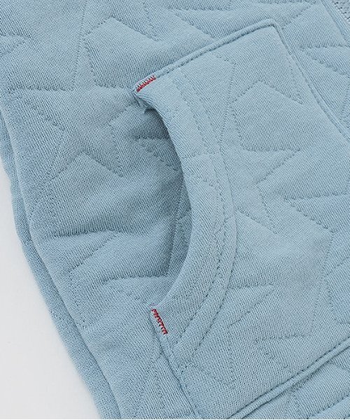 sense of wonder（センスオブワンダー）の「Carsニットキルトパーカー（パーカー・キッズ・ブルー/カーキ/チャコール・80ｃｍ/90cm/100cm/110cm/120cm）」の9枚目の写真