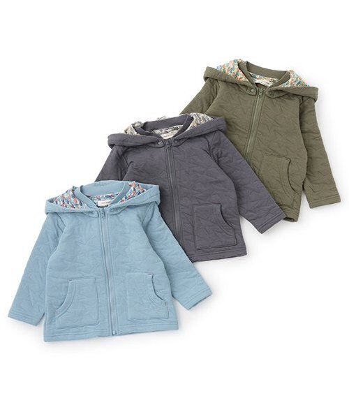 sense of wonder（センスオブワンダー）の「Carsニットキルトパーカー（パーカー・キッズ・ブルー/カーキ/チャコール・80ｃｍ/90cm/100cm/110cm/120cm）」の12枚目の写真