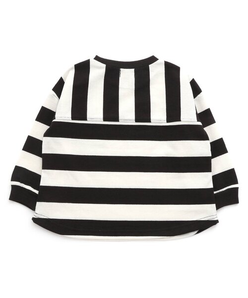 F.O.KIDS(エフオーキッズ)の「【ジュニア対応】先染めボーダーTシャツ(Tシャツ/カットソー・キッズ・オレンジ/イエロー/グリーン/レインボー/ブラック・80/90/100/110/120/130/140/150)」の18枚目の写真