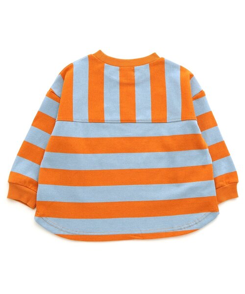 F.O.KIDS(エフオーキッズ)の「【ジュニア対応】先染めボーダーTシャツ(Tシャツ/カットソー・キッズ・オレンジ/イエロー/グリーン/レインボー/ブラック・80/90/100/110/120/130/140/150)」の20枚目の写真