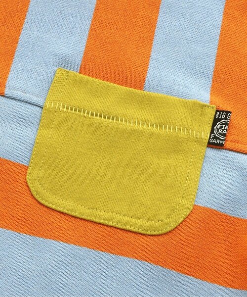 F.O.KIDS(エフオーキッズ)の「【ジュニア対応】先染めボーダーTシャツ(Tシャツ/カットソー・キッズ・オレンジ/イエロー/グリーン/レインボー/ブラック・80/90/100/110/120/130/140/150)」の8枚目の写真
