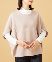 BELLUNA PLUS(ベルーナ)のジャカード素材ポンチョアンサンブル(アンサンブル)