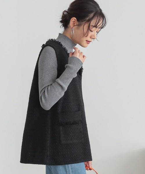 n'OrLABEL(ノアールレーベル)の「『フリンジツイードベスト』(ベスト・レディース・ブラック/グレー・2/1)」の11枚目の写真