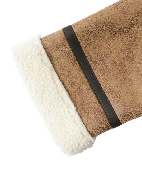 WEGO（ウィゴー）の「WEGO/ムートンタッチB-3フライトジャケット（ムートンコート・メンズ・ベージュ/ブラック/アイボリー・MEDIUM/LARGE）」の10枚目の写真