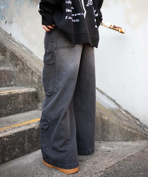 WEGO（ウィゴー）の「WEGO/ヴィンテージウォッシュバギーカーゴパンツ（カーゴパンツ・レディース・コバルトブルー/ブラック・MEDIUM/SMALL）」の17枚目の写真