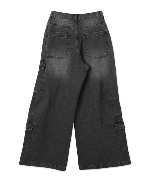 WEGO（ウィゴー）の「WEGO/ヴィンテージウォッシュバギーカーゴパンツ（カーゴパンツ・レディース・コバルトブルー/ブラック・MEDIUM/SMALL）」の10枚目の写真