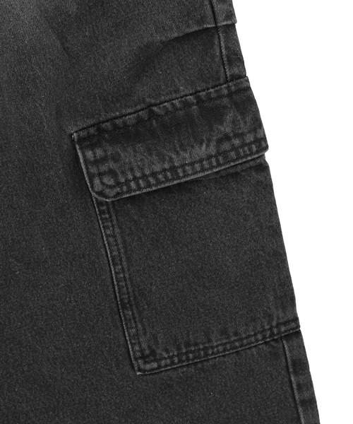 WEGO（ウィゴー）の「WEGO/ヴィンテージウォッシュバギーカーゴパンツ（カーゴパンツ・レディース・コバルトブルー/ブラック・MEDIUM/SMALL）」の14枚目の写真