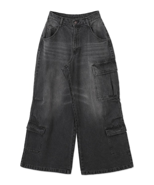 WEGO（ウィゴー）の「WEGO/ヴィンテージウォッシュバギーカーゴパンツ（カーゴパンツ・レディース・コバルトブルー/ブラック・MEDIUM/SMALL）」の21枚目の写真