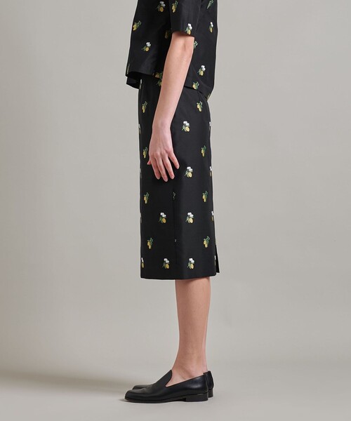 LOEFF（ロエフ）の「＜LOEFF＞レモン ジャガード スカート（スカート・レディース・ブラック・0/1）」の7枚目の写真