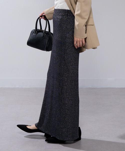 MAISON BREEZE(メゾンブリーズ)の「【MAISON BREEZE】ラメニットスカート trc(スカート・レディース・ブラック/シルバー・FREE)」の10枚目の写真
