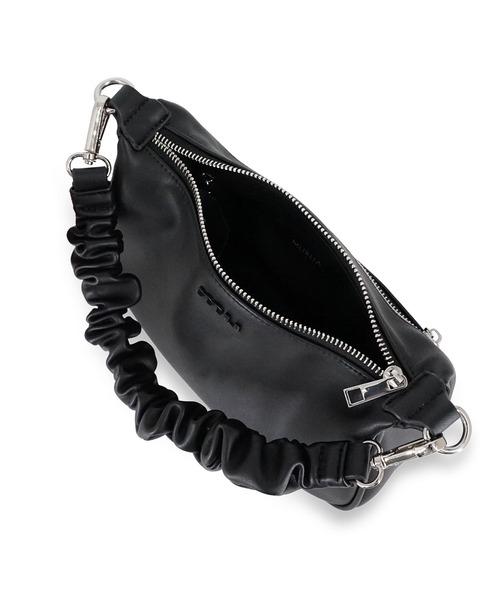 MURUA（ムルーア）の「MURUA(ムルーア) 2WAYミニショルダーバッグ MR-B1334 ギャザーチャーム（ショルダーバッグ・レディース・ブラック/ブルー/ベージュ・FREE）」の8枚目の写真