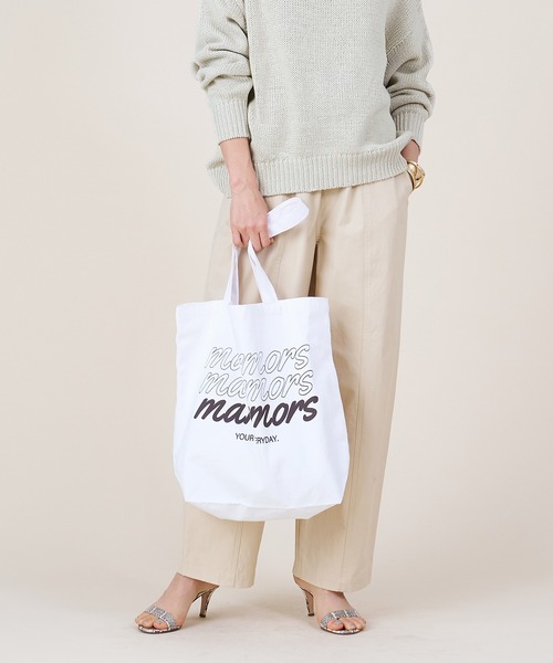 marmors(マルモア)の「【marmors】logo cotton bag(トートバッグ・レディース・ホワイト・FREE)」の2枚目の写真