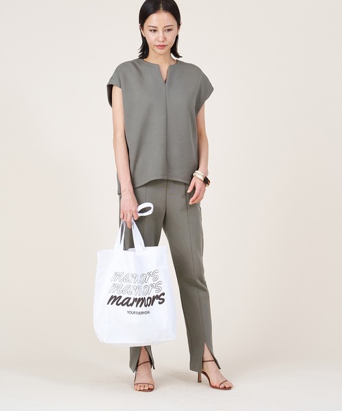 marmors(マルモア)の「【marmors】logo cotton bag(トートバッグ・レディース・ホワイト・FREE)」の6枚目の写真