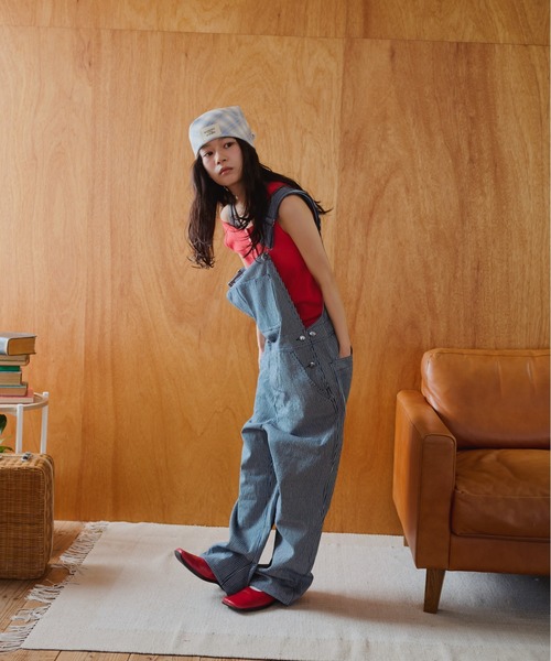 common gull products.(コモンガルプロダクツ)の「僕らのサロペット(サロペット/オーバーオール・レディース・ネイビー/インディゴブルー・SMALL/MEDIUM/LARGE)」の9枚目の写真