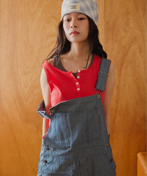 common gull products.(コモンガルプロダクツ)の「僕らのサロペット(サロペット/オーバーオール・レディース・ネイビー/インディゴブルー・SMALL/MEDIUM/LARGE)」の14枚目の写真