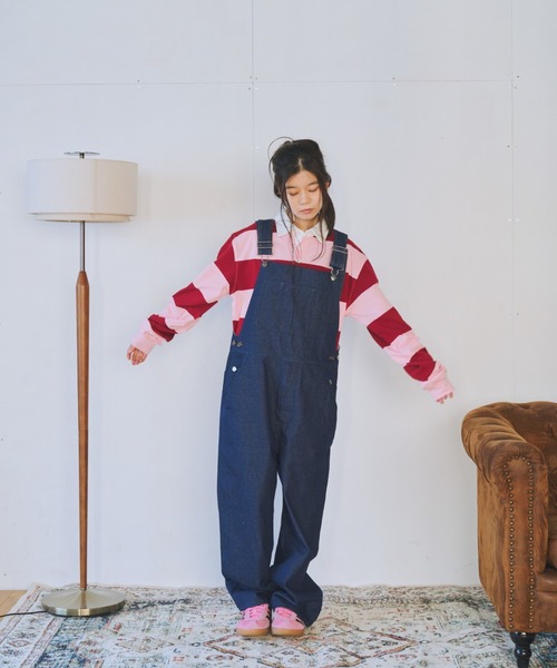 common gull products.(コモンガルプロダクツ)の「僕らのサロペット(サロペット/オーバーオール・レディース・ネイビー/インディゴブルー・SMALL/MEDIUM/LARGE)」の19枚目の写真
