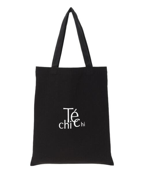 Te chichi（テチチ）の「ファブリックトートバック(ロゴマーク)（ハンドバッグ・レディース・ブラック/オフホワイト・F）」の4枚目の写真