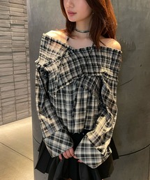 FOREVER 21 | 【2025SS】チョーカー付きオフショルブラウス(シャツ/ブラウス)