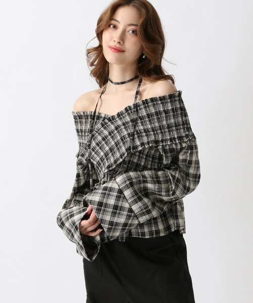 d.i.a. Tシャツ 黒 ヒョウ柄 チェーン チョーカー スペード オフショル outlet sale〉blackdia ocean レザーチェーンチョーカーネックレス