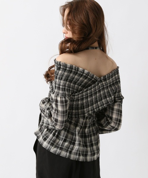 FOREVER 21（フォーエバー トゥエンティーワン）の「【2025SS】チョーカー付きオフショルブラウス（シャツ/ブラウス・レディース・ブラック/ブルー/ベージュ・FREE）」の13枚目の写真