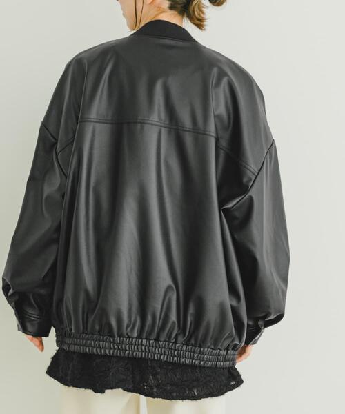 ITEMS URBANRESEARCH(アイテムズ アーバンリサーチ)の「ビッグシルエットブルゾン(ブルゾン・レディース・ブラック/ブラウン・FREE)」の5枚目の写真