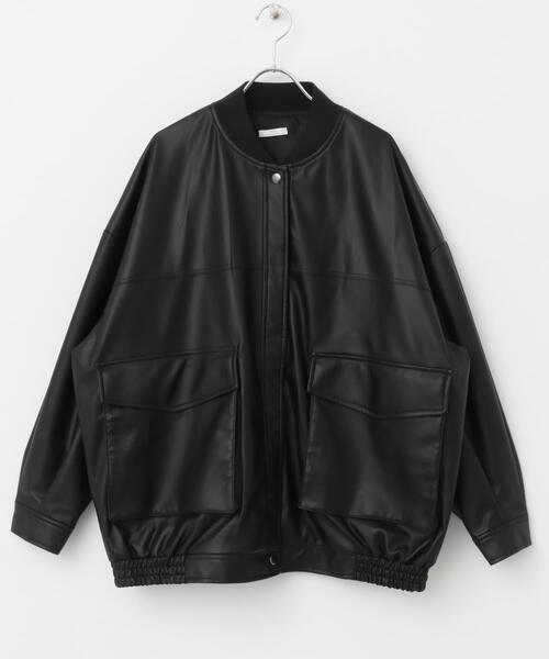 ITEMS URBANRESEARCH(アイテムズ アーバンリサーチ)の「ビッグシルエットブルゾン(ブルゾン・レディース・ブラック/ブラウン・FREE)」の8枚目の写真