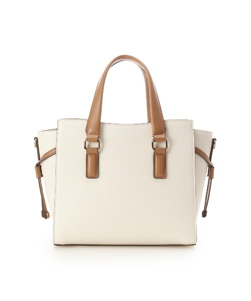 & chouette(アンドシュエット)の「モノグラム バイカラーハンドバッグ(ハンドバッグ・レディース・オフホワイト/ダークブラウン・FREE)」の4枚目の写真