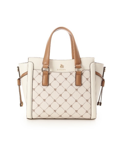 & chouette(アンドシュエット)の「モノグラム バイカラーハンドバッグ(ハンドバッグ・レディース・オフホワイト/ダークブラウン・FREE)」の15枚目の写真