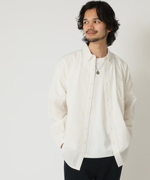 ARCADE | 通気性、吸水性の良い インド綿100％綿スラブシャツ 長袖ボタンダウンシャツ(シャツ/ブラウス)